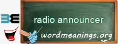 WordMeaning blackboard for radio announcer